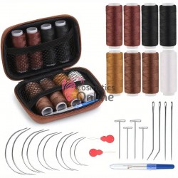 Ata pentru cusut extensii de par  40m, AT011 Blond, Saten si Brunet + Accesorii